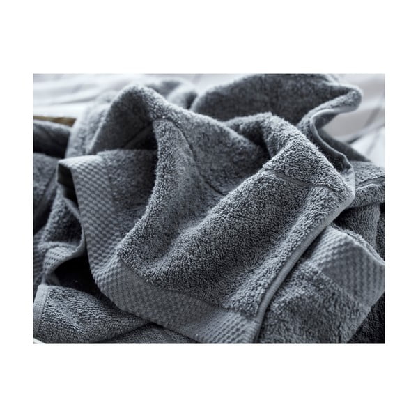 Ciemnoszary bawełniany ręcznik frotte 50x100 cm Line – Södahl-image-2