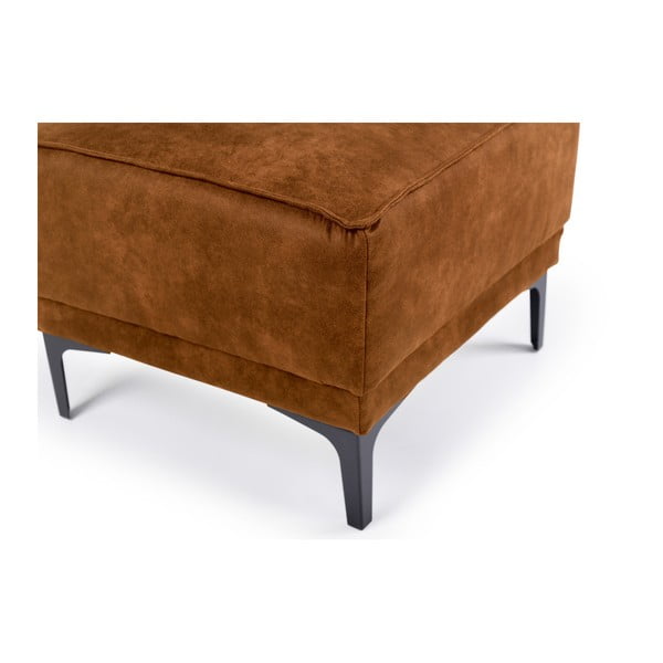 Koniakowy puf z imitacji skóry Copenhagen – Scandic-image-4