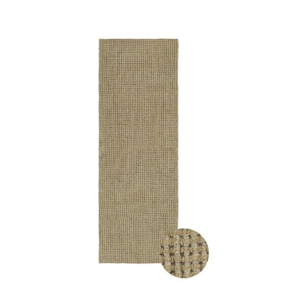 Wełniany chodnik odpowiedni do prania/tkany ręcznie w kolorze khaki 80x230 cm Unexpected Wool – Lorena Canals