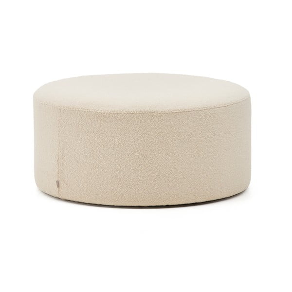 Kremowy puf z materiału bouclé Kaeli – Kave Home