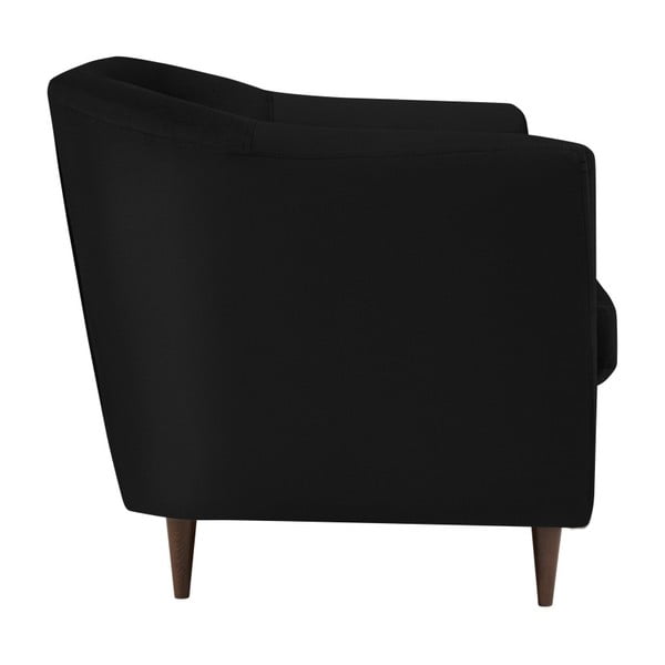 Czarna aksamitna sofa Kooko Home Glam, 175 cm-image-1