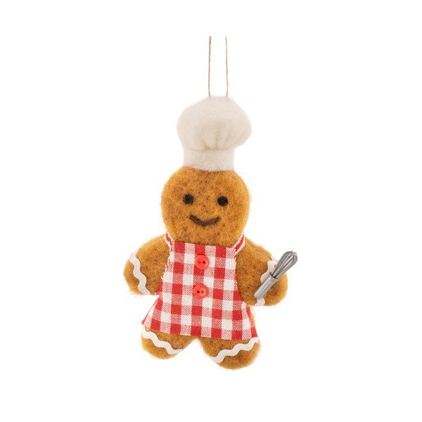 Tekstylna ozdoba świąteczna 8 cm Pastry Chef Gingerbread – Sass & Belle