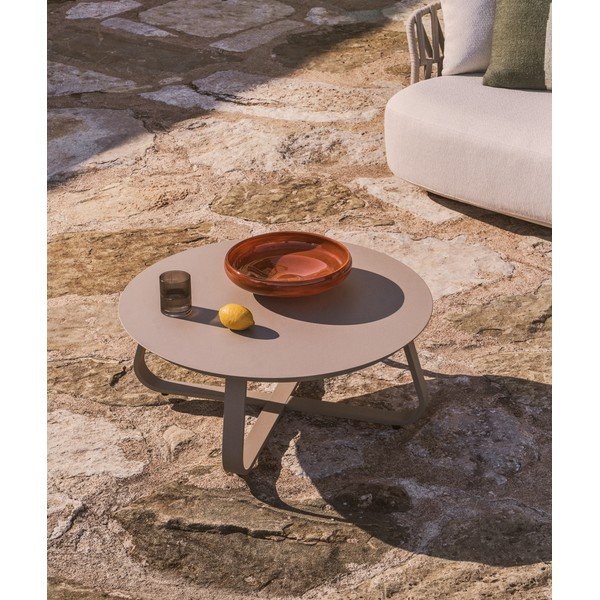 Metalowy okrągły stolik ogrodowy ø 80 cm Tamaris – Kave Home-image-1