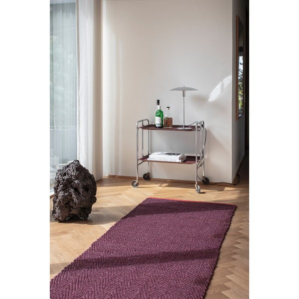 Bordowy chodnik z juty 80x245 cm Notes – Mette Ditmer Denmark-image-2