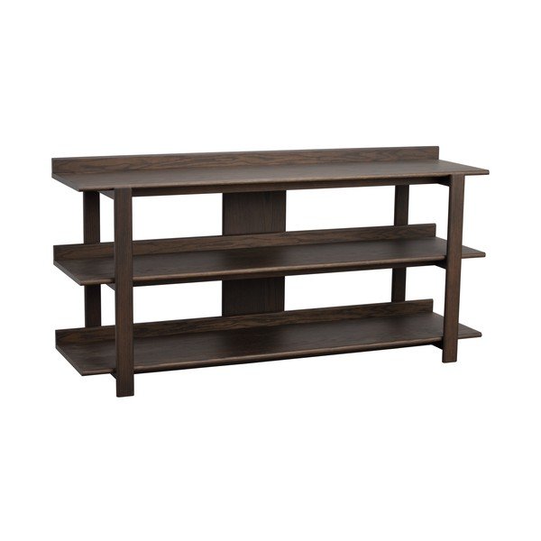 Konsola z blatem w dekorze dębu w ciemnym naturalnym kolorze 43x150 cm Kilian – Rowico