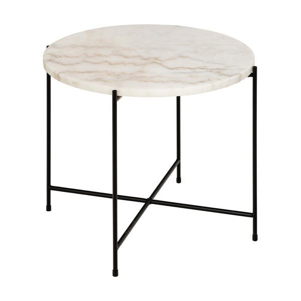 Okrągły stolik z marmurowym blatem ø 52 cm Avila – Actona