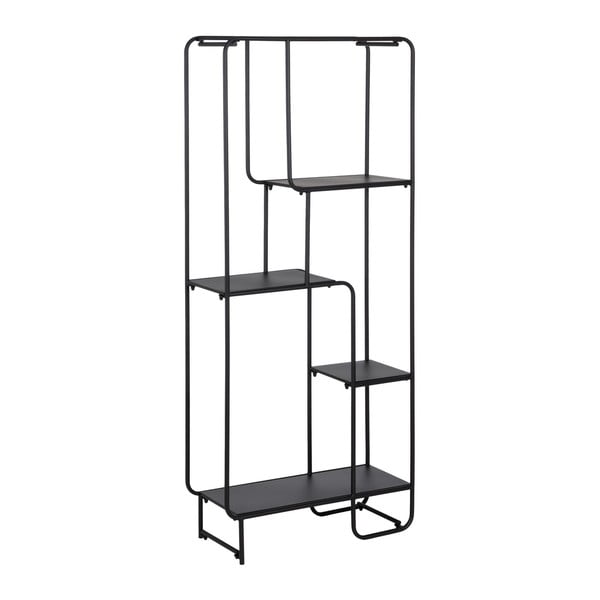 Czarny metalowy regał 76x180 cm Sleco – Ixia