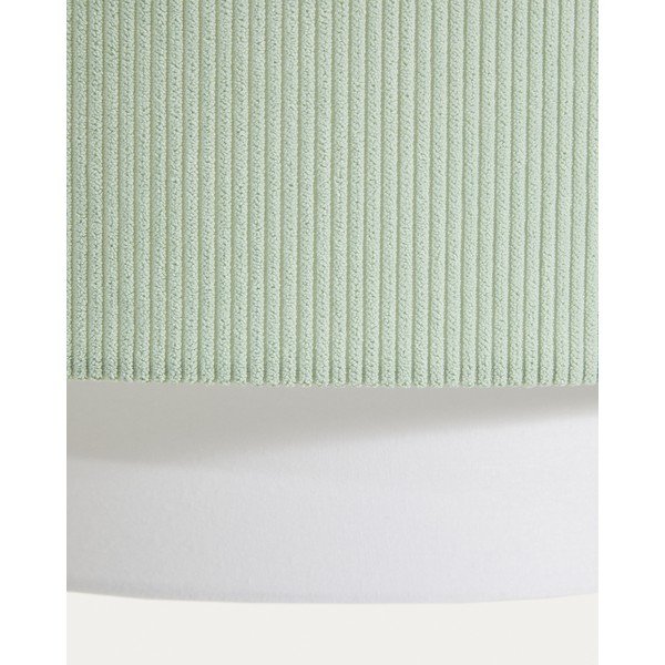 Biało-turkusowa lampa dziecięca z tekstylnym kloszem Bianella – Kave Home-image-4