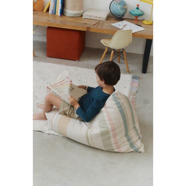 Kremowy dziecięcy worek do siedzenia Cleo Multi Stripe – Lorena Canals-image-3