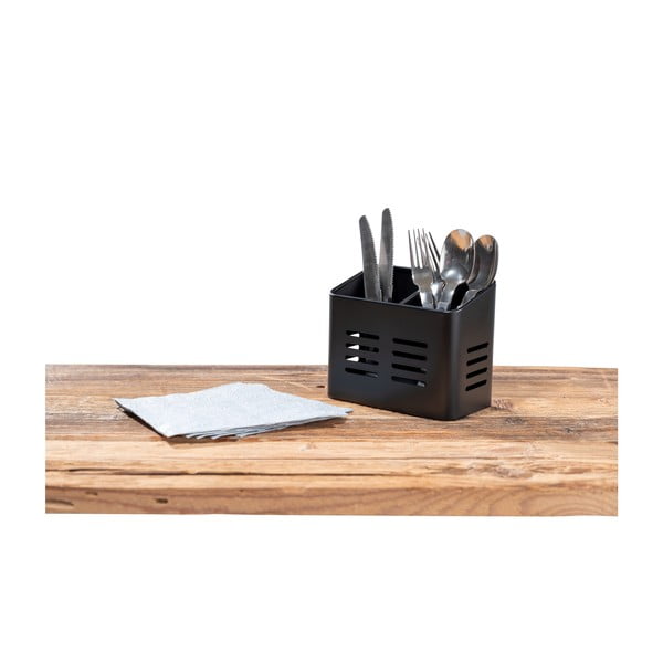 Czarny stojak na sztućce Wenko Black Outdoor Kitchen Baco-image-1