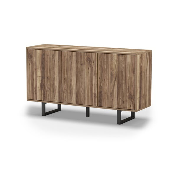 Niska komoda w dekorze orzecha 140x80 cm Laila – Marckeric-image-2