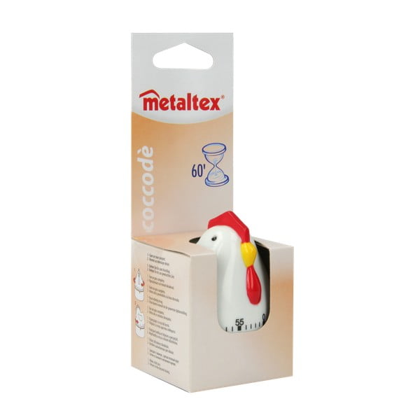 Biały minutnik kuchenny Metaltex Hen-image-1