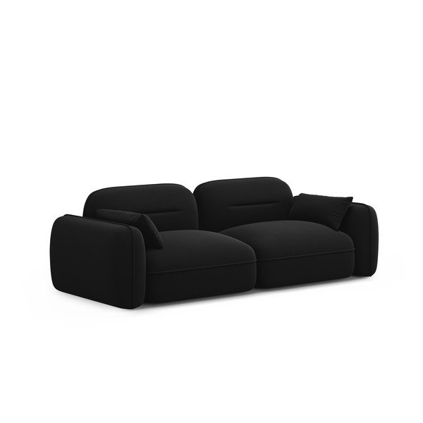 Czarna aksamitna sofa 230 cm Audrey – Interieurs 86-image-2