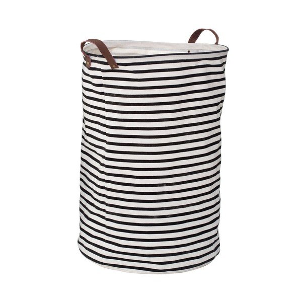 Czarno-biały tekstylny kosz na pranie 54 l Stripe – Premier Housewares