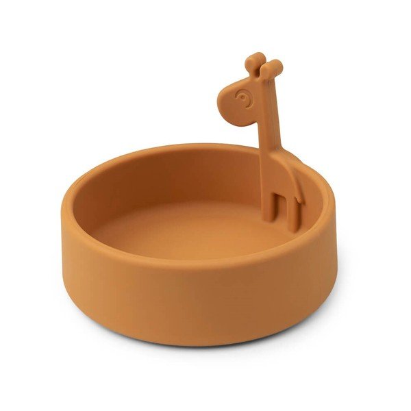 Musztardowa silikonowa miseczka dla dzieci ø 11,5 cm Raffi – Done by Deer-image-2