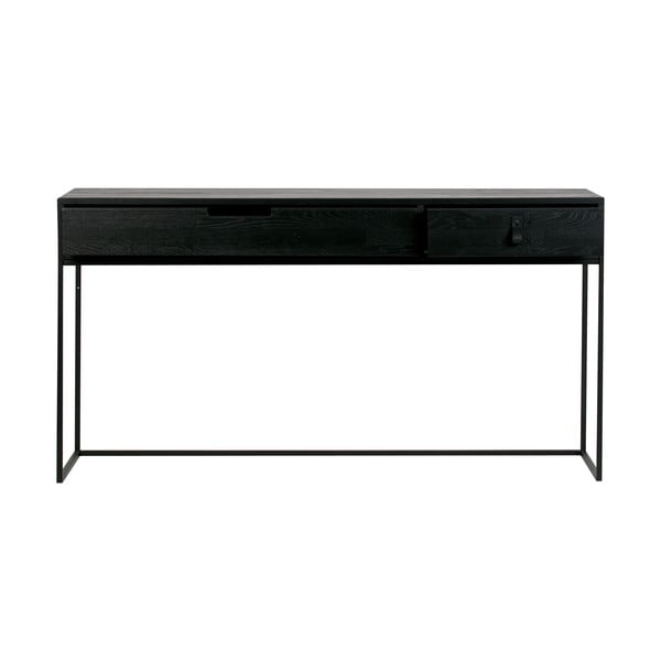 Czarna konsola z drewna dębowego WOOOD Silas