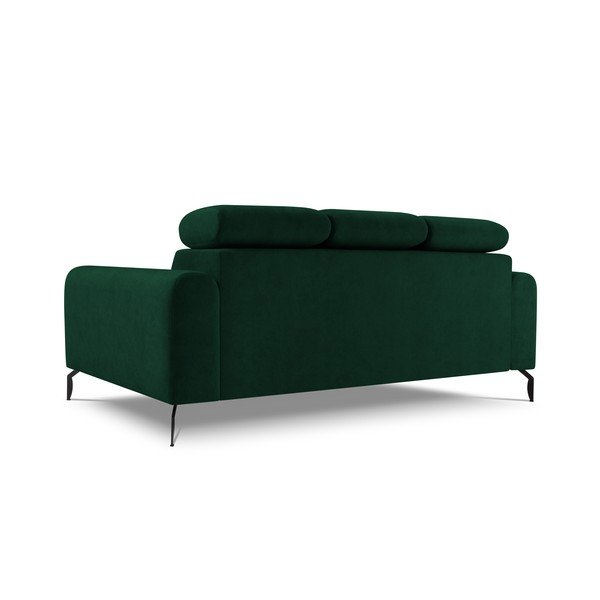 Ciemnozielona sofa z funkcją relaks z aksamitną powierzchnią Milo Casa Nico-image-4