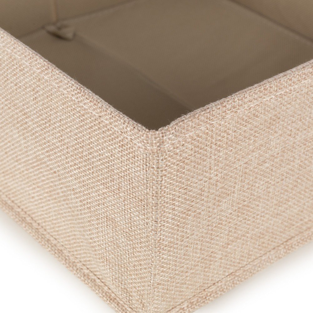 Beżowy tekstylny pojemnik 28x12x12 cm Sandy – Compactor (zdjęcie 6)