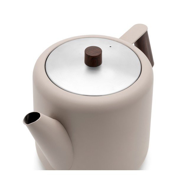 Beżowy dzbanek do herbaty ze stali nierdzewnej 1,1 l Duet Boston – Bredemeijer-image-2