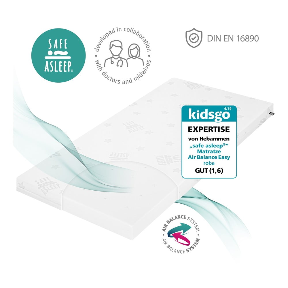Piankowy materac dziecięcy ze zdejmowanym pokrowcem 60x120 cm Comfort Air Roll – Roba (zdjęcie 6)