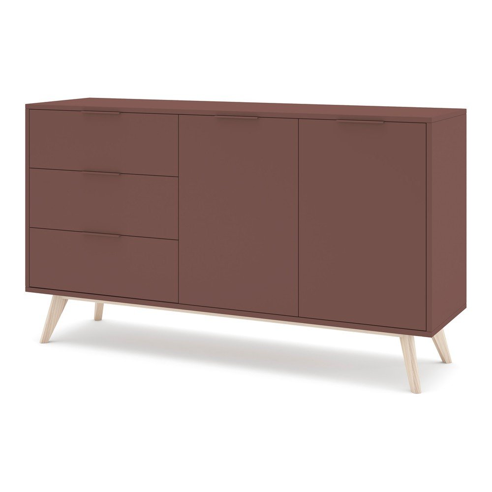Komoda z matowym wykończeniem w kolorze terakoty 140x81x40 cm Campus – Marckeric (zdjęcie 6)