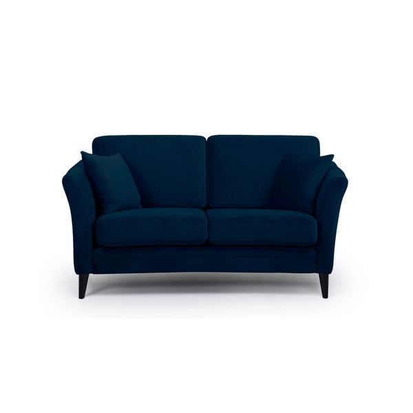 Ciemnoniebieska aksamitna sofa Scandic Eden, 165 cm