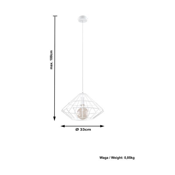 Biała lampa wisząca Sollux Editta-image-4