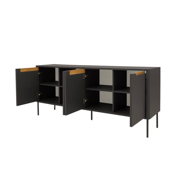 Czarna komoda Tenzo Switch, 173x76 cm-image-4