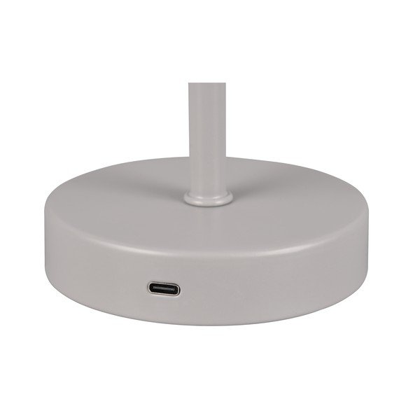 Jasnoszara lampa stołowa LED ze ściemniaczem (wys. 30 cm) Jeff – Reality-image-4