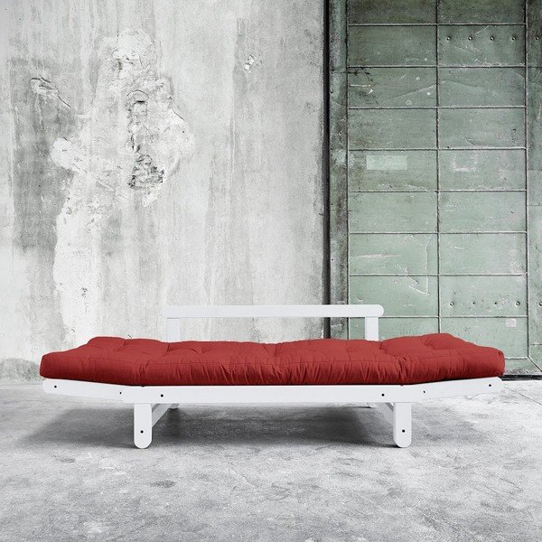 Sofa rozkładana Beat White/Passion Red-image-3