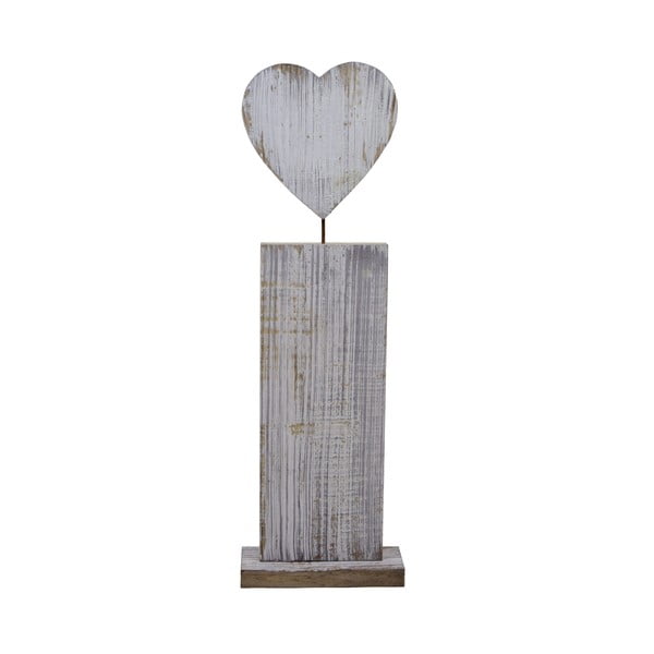 Drewniana figurka dekoracyjna z sercem Ego Dekor, wys. 76 cm
