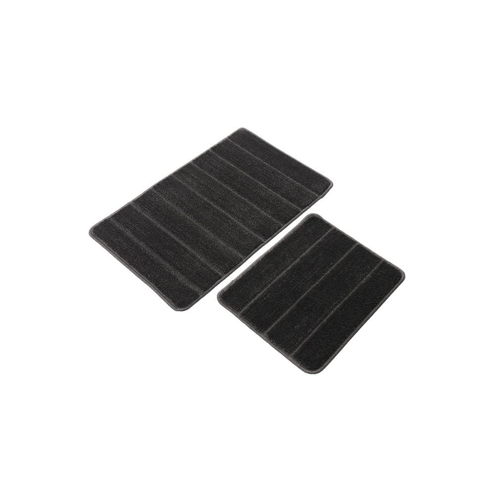 Antracytowe dywaniki łazienkowe zestaw 2 szt. 50x80 cm Yeni Cizgli – Foutastic