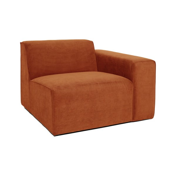 Pomarańczowy końcowy moduł sztruksowej sofy Scandic Sting, 101 cm, prawostronny-image-2