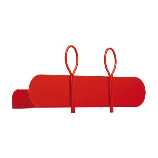 Czerwony wieszak ścienny z półką MEME Design Balloon