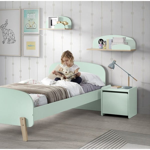 Miętowa szafka nocna Vipack Kiddy-image-2