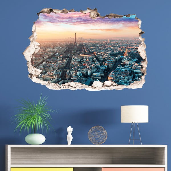 Naklejka ścienna 3D Ambiance Panorama of Paris