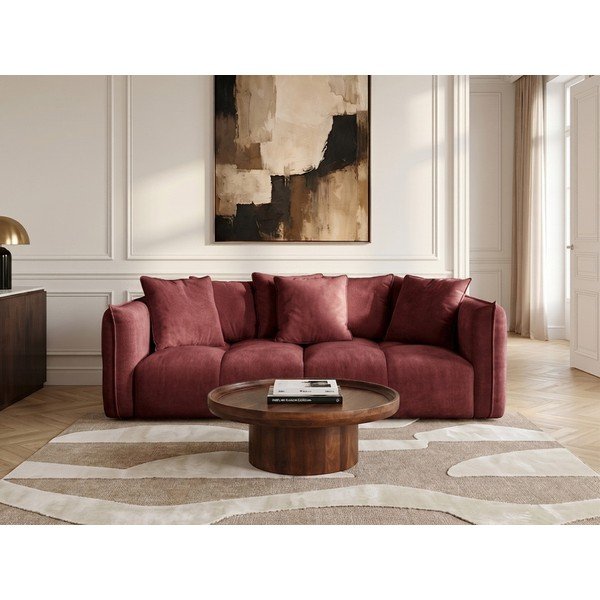 Czerwona sofa z tkaniny szenilowej Harlem – Bobochic Paris-image-2