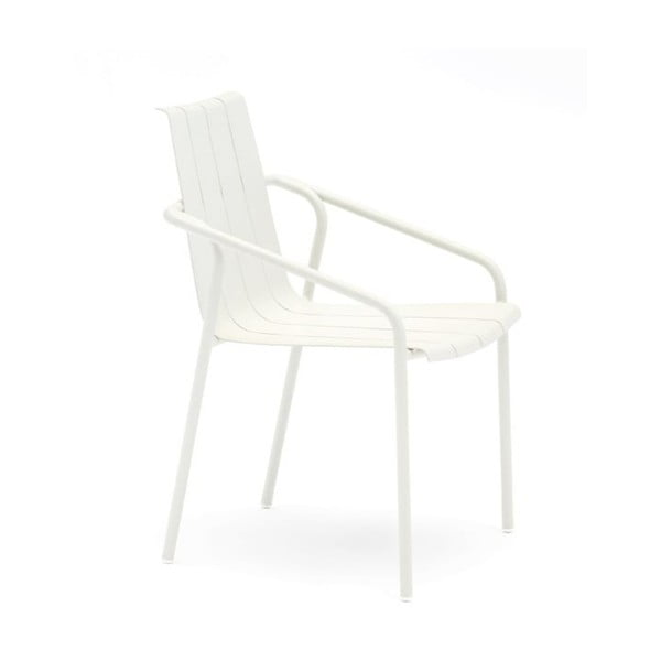 Jasnoszare metalowe krzesła ogrodowe zestaw 4 szt. Fleole – Ezeis
