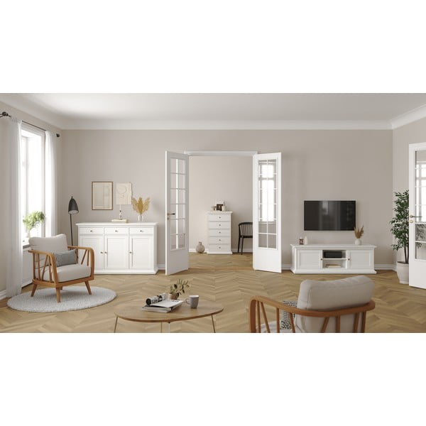 Biała niska komoda 144x92 cm Paris – Tvilum-image-1