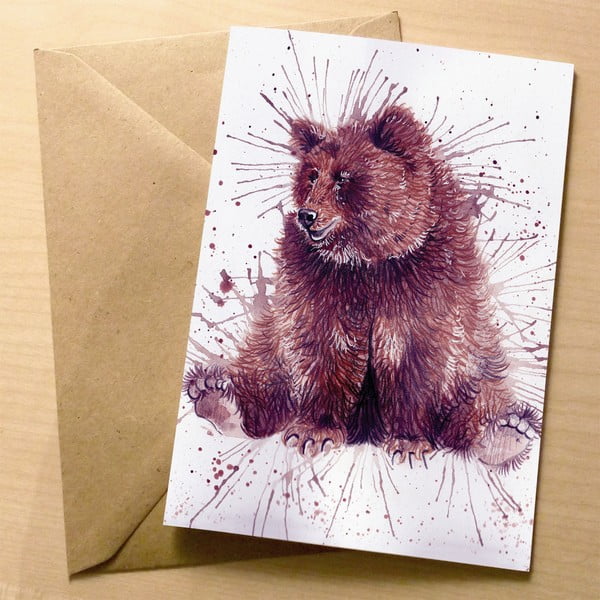 Kartka okolicznościowa Wraptious Splatter Bear