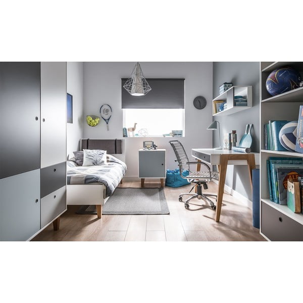 Białe łóżko jednoosobowe Vox Concept, 120x200 cm-image-3