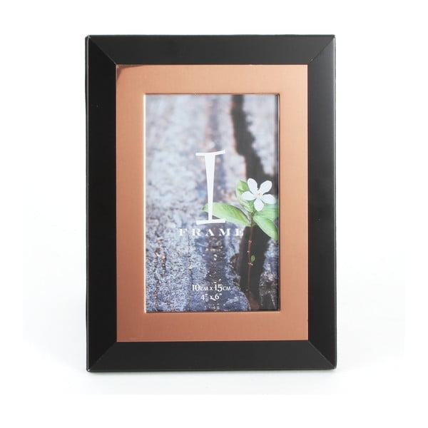 Czarno-miedziana ramka na zdjęcia Juliana Impressions Black & Copper Finish, 16,5x21,5 cm