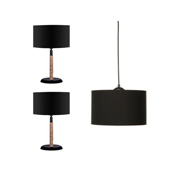 Czarna lampa stołowa − Magenta Home-image-1