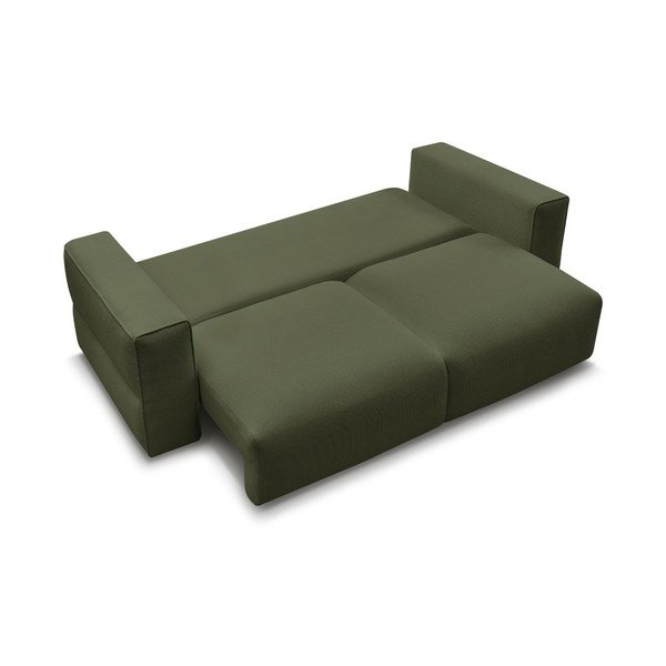 Zielona rozkładana/ze schowkiem sofa 265 cm Ezechiel – Bobochic Paris-image-3