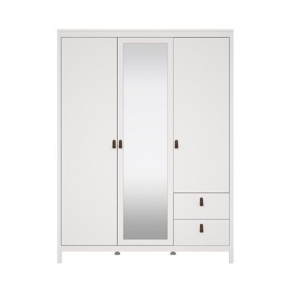 Biała szafa z lustrem 150x199x58 cm Madrid – Tvilum-image-2
