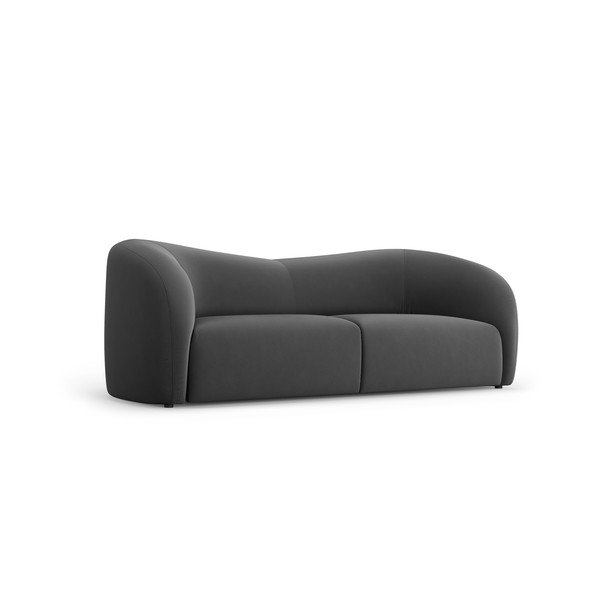 Szara aksamitna sofa 197 cm Santi – Interieurs 86-image-2
