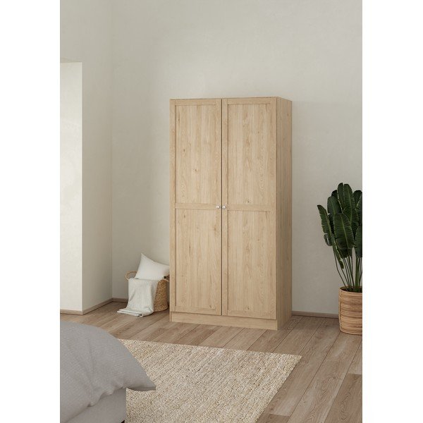 Szafa w dekorze dębu w naturalnym kolorze 99x200x62 cm Billund – Tvilum-image-1