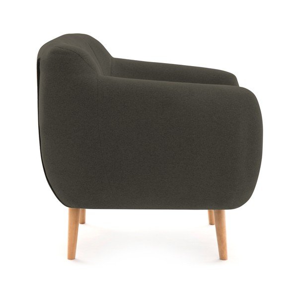 Ciemnoszary fotel z naturalnymi nóżkami Vivonita Kennet-image-3