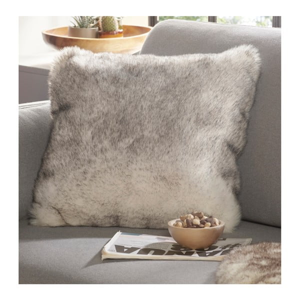 Brązowa poduszka ze sztucznej skóry Mint Rugs Soft, 43x43 cm-image-1