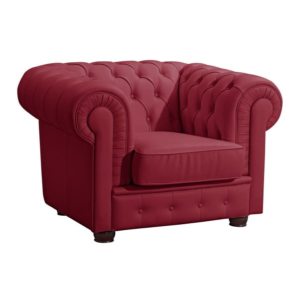 Czerwony fotel z imitacji skóry Max Winzer Bridgeport